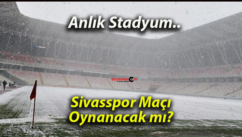 Sivas 4 Eylül Stadyumu zemini karla kaplandı!