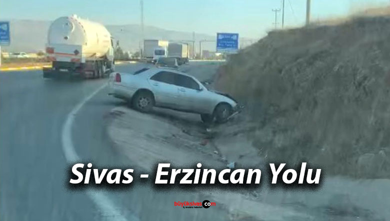 Sivas-Erzincan Karayolunda Trafik Kazası: Araç Şarampole Yuvarlandı