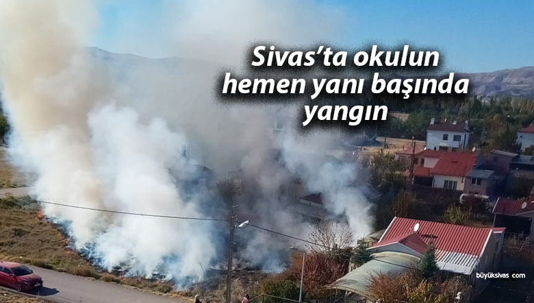 Sivas Karşıyaka’da Meslek Lisesi Karşısında Çıkan Yangın Tedirginlik Yaratıyor