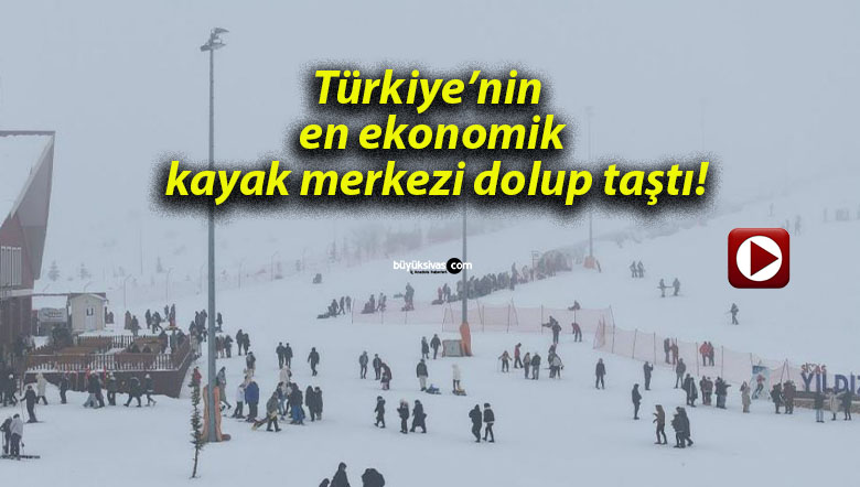 Türkiye’nin en ekonomik kayak merkezi dolup taştı!