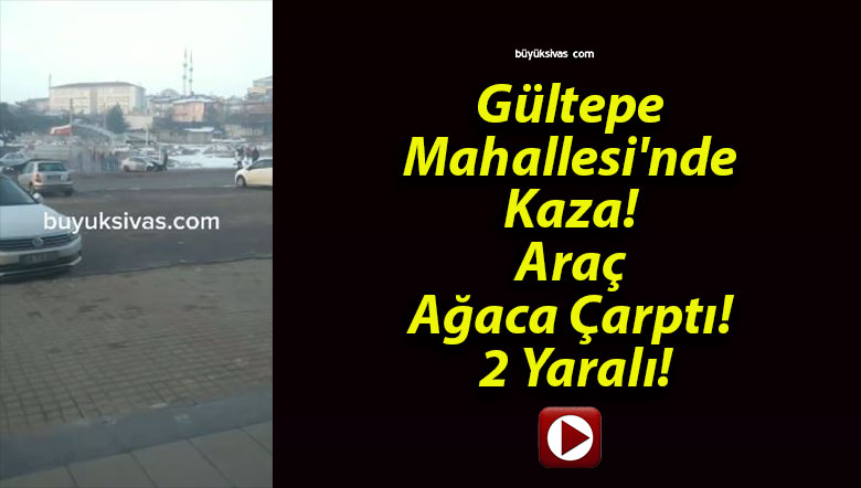 Gültepe Mahallesi’nde Kaza! Araç Ağaca Çarptı! 2 Yaralı!