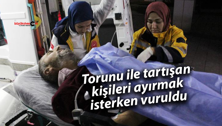 Torunu ile tartışan kişileri ayırmak isterken vuruldu