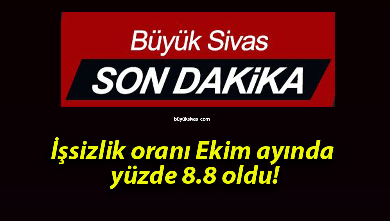 İşsizlik oranı Ekim ayında yüzde 8.8 oldu!