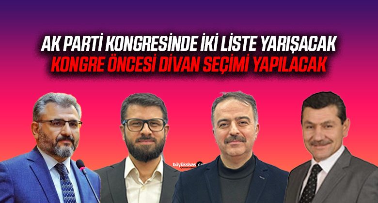AK Parti Sivas İl Kongresi Öncesinde Divan Başkanlığı Seçimi Yapılacak