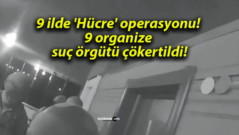 9 ilde ‘Hücre’ operasyonu! 9 organize suç örgütü çökertildi!