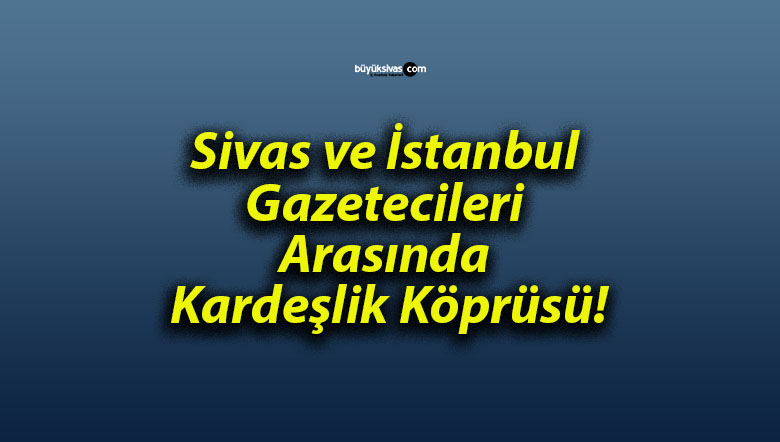 Sivas ve İstanbul Gazetecileri Arasında Kardeşlik Köprüsü!