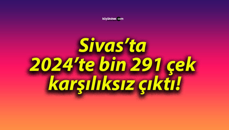 Sivas’ta 2024’te bin 291 çek karşılıksız çıktı!