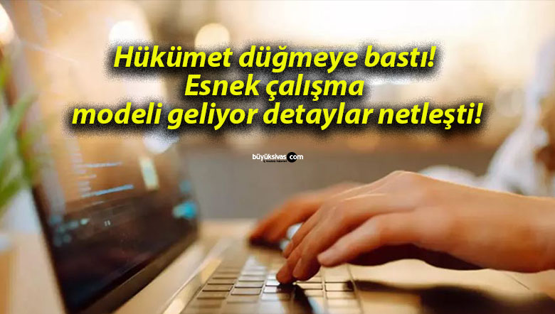 Hükümet düğmeye bastı! Esnek çalışma modeli geliyor detaylar netleşti!
