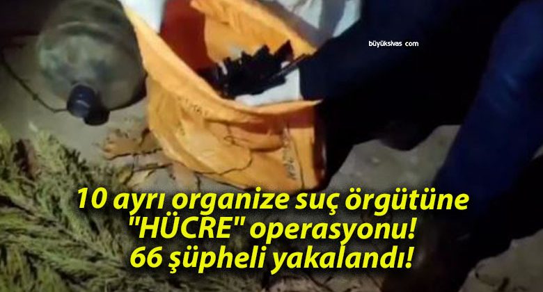 10 ayrı organize suç örgütüne “HÜCRE” operasyonu! 66 şüpheli yakalandı!