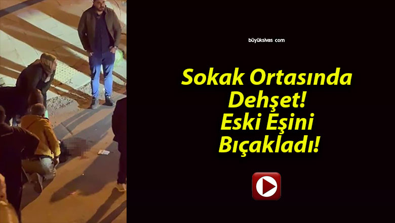 Sokak Ortasında Dehşet! Eski Eşini Bıçakladı!