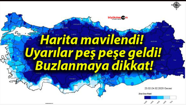Harita mavilendi! Uyarılar peş peşe geldi! Buzlanmaya dikkat!