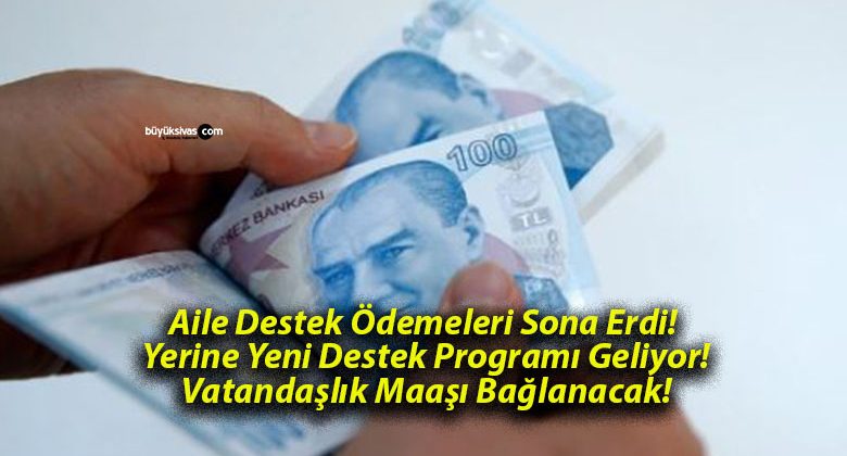 Aile Destek Ödemeleri Sona Erdi! Yerine Yeni Destek Programı Geliyor! Vatandaşlık Maaşı Bağlanacak!