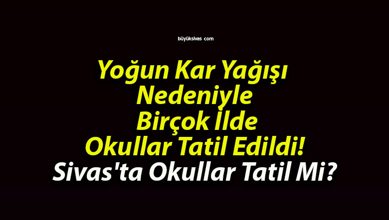 Yoğun Kar Yağışı Nedeniyle Birçok İlde Okullar Tatil Edildi! Sivas’ta Okullar Tatil Mi?