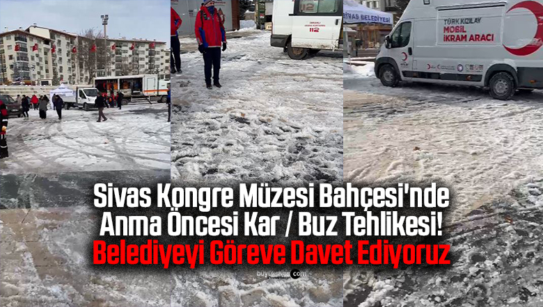 Anma Öncesi Buz Tehlikesi! Belediye Ekipleri Göreve