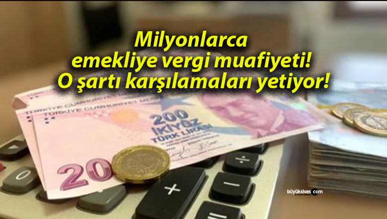 Milyonlarca emekliye vergi muafiyeti! O şartı karşılamaları yetiyor!