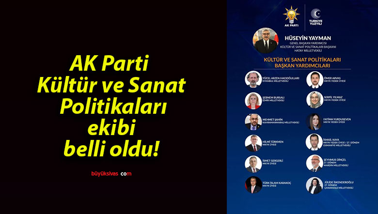 AK Parti Kültür ve Sanat Politikaları ekibi belli oldu!