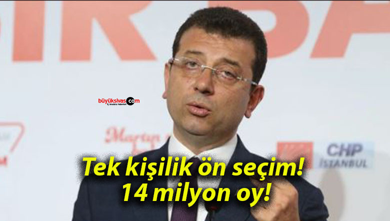 Tek kişilik ön seçim! 14 milyon oy!