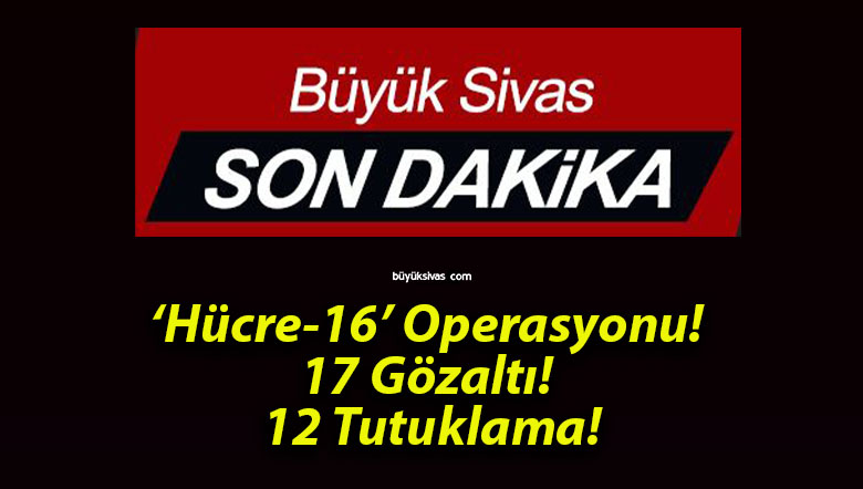 ‘Hücre-16’ Operasyonu! 17 Gözaltı! 12 Tutuklama!