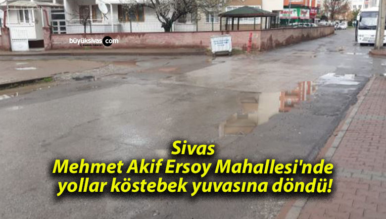 Sivas Mehmet Akif Ersoy Mahallesi’nde yollar köstebek yuvasına döndü!