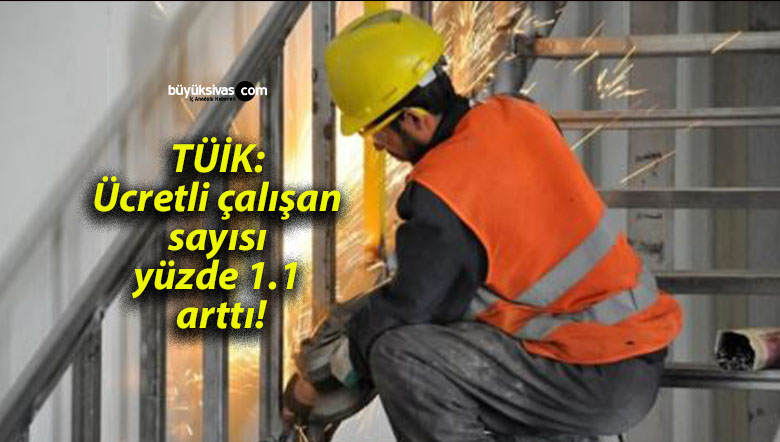 TÜİK: Ücretli çalışan sayısı yüzde 1.1 arttı!