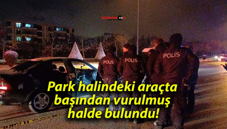 Park halindeki araçta başından vurulmuş halde bulundu!