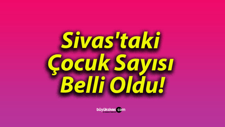 Sivas’taki Çocuk Sayısı Belli Oldu!