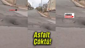 Sivas Şeyhşamil Mahallesi’nde Asfalt Çöktü! Tehlike Oluştu!
