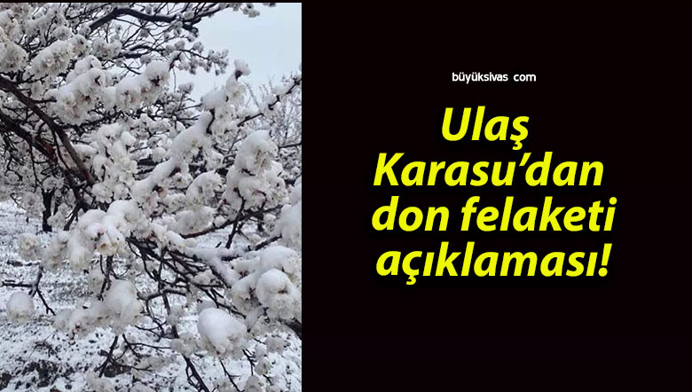 Ulaş Karasu’dan don felaketi açıklaması!