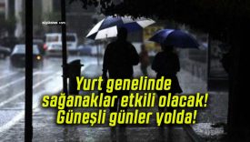 Yurt genelinde sağanaklar etkili olacak! Güneşli günler yolda!