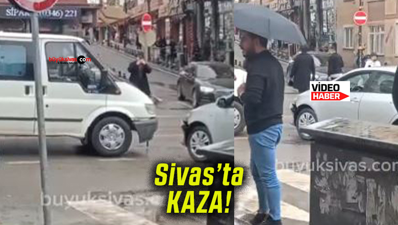 Sivas’ta Ulu Cami Güzergahında Yine Kaza! Maddi Hasar Meydana Geldi!