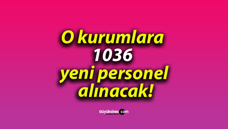 O kurumlara 1036 yeni personel alınacak!
