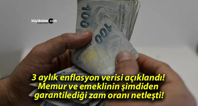 3 aylık enflasyon verisi açıklandı! Memur ve emeklinin şimdiden garantilediği zam oranı netleşti!