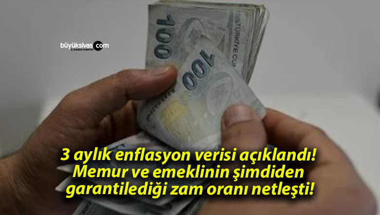 3 aylık enflasyon verisi açıklandı! Memur ve emeklinin şimdiden garantilediği zam oranı netleşti!