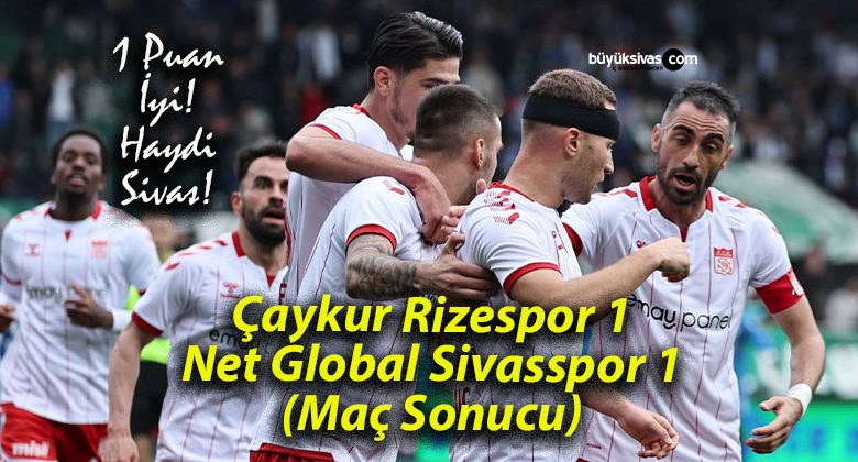 Çaykur Rizespor 1-1 Net Global Sivasspor (Maç Sonucu)
