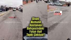 Sivas Numune Hastanesi Bahçesindeki Yolun Hali Tepki Çekiyor!