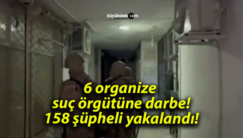 6 organize suç örgütüne darbe! 158 şüpheli yakalandı!
