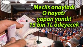Meclis onayladı: O hayatı yapan yandı! 15 bin TL ödeyecek