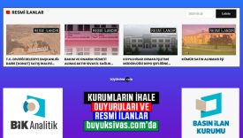 İhale duyuruları ve resmi ilanlar artık buyuksivas.com’da…