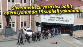 Sivas merkezli yasa dışı bahis operasyonunda 15 şüpheli yakalandı