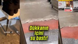 Sivas’ta altyapı yine sınıfta kaldı! Dükkanın içini su bastı! Çalışanlar mağdur oldu!