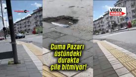 Sivas Cuma Pazarı üstündeki durakta çile bitmiyor!
