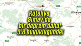 Kütahya Simav’da bir deprem daha! 3.8 büyüklüğünde!