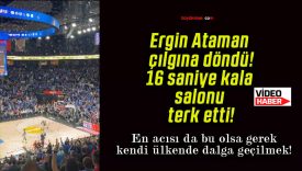 Ergin Ataman çılgına döndü! 16 saniye kala salonu terk etti!