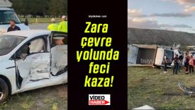 Zara çevre yolunda feci kaza!