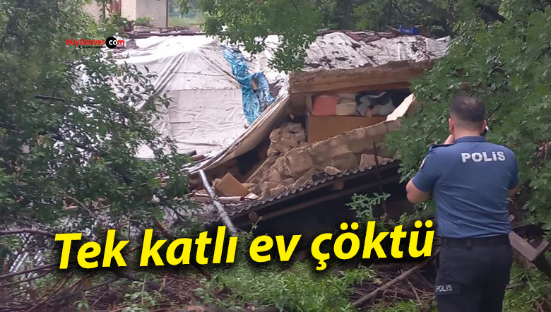 Tek katlı ev çöktü