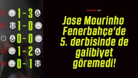 Jose Mourinho Fenerbahçe’de 5. derbisinde de galibiyet göremedi!