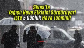 Sivas’ta Yağışlı Hava Etkisini Sürdürüyor! İşte 5 Günlük Hava Tahmini!