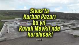 Sivas’ta Kurban Pazarı bu yıl Kovalı Mevkii’nde kurulacak!