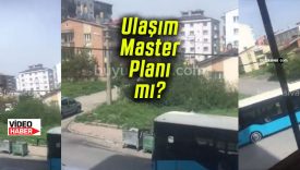 Sivas’ta yollar yaylaya döndü! Otobüsler geri manevrayla yol açıyor!