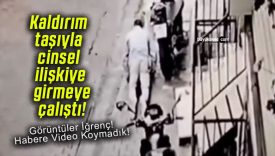 Kaldırım taşıyla cinsel ilişkiye girmeye çalıştı!